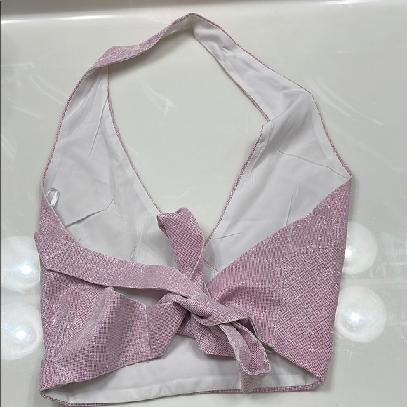 Elegant Pink Sleeveless Top - Picture 2 of 5